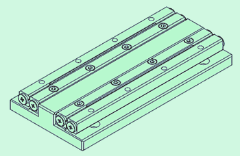 Position the table-side way approximately in the stroke center position