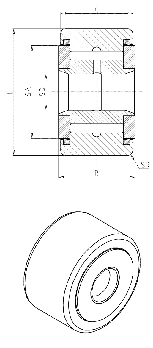 Data sheet of IKO Non-separable Roller Followers, Inch Series