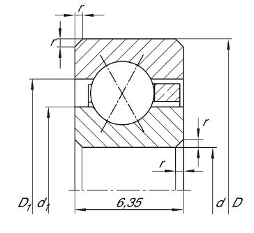 Four point contact bearing, INA Thin section bearing CSXA