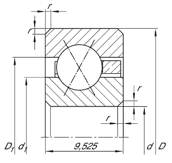 Four point contact bearing, Thin section bearing CSXC