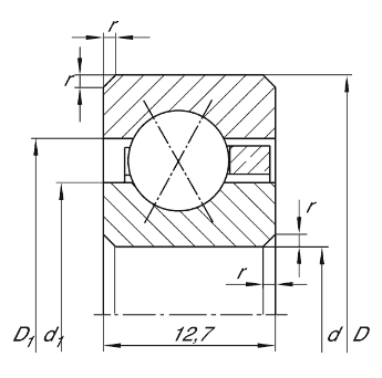 Four point contact bearing, Thin section bearing CSXD