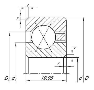 Four point contact bearing, Thin section bearing CSXF