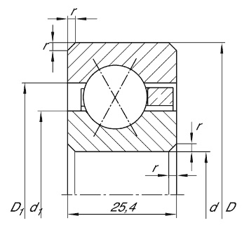 Four point contact bearing, Thin section bearing CSXG