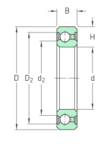 Reali-Slim thin section radial contact ball bearing with seals