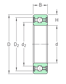 Reali-Slim thin section four-point contact ball bearing with seals