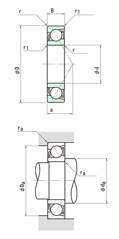 NSK angular contact ball bearings