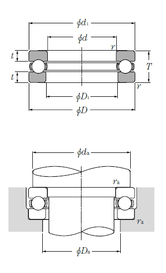 NTN single direction thrust ball bearing