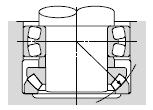 Bearing arrangement, vertical shaft