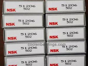 NSK 51206, Thrust ball bearing, With flat seat